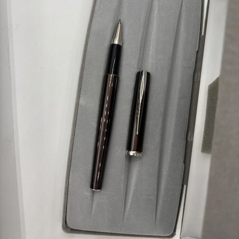 Waterford Glen Rollerball Pen,‎ Charcoal Grey Silver Trim | W407 NEW With Box